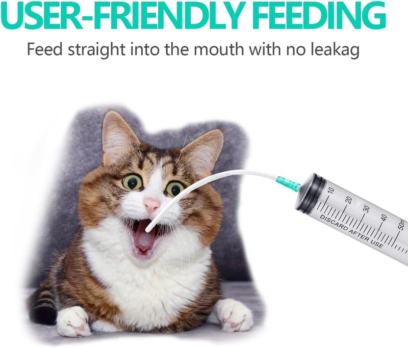 Lukdin 9-Piece Puppy Tube Feeding Kit – Includes 5 Feeding Tubes, 3 Syringes (10ml, 30ml, 60ml) & 1 Bulb Syringe – Ideal for Small Pets, Kittens, Lambs & Whelping Care - Image 3